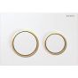 Geberit 115.240.KK.1 Kappa21 Plate Gloss White and Gold Plated