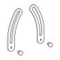 Geberit 595821000 Geberit set of fastening clips for urinals SOLD AS PAIR