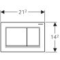 Geberit Omega30 Dual Flush Plate - White Matt Chrome 115.080.KL.1