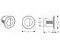 Geberit Type10 Dual Flush Button - 116.055.KH.1 Matt Gloss Chrome 1