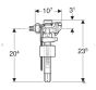 Geberit Type 383 fill valve, lateral water supply connection short nipple made of brass 242.388.00.5 new
