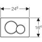 Gebetrit 115.770.46.5 Geberit Sigma01 dual flush plate  matt chrome for Concealed Cisterns