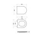 Globo Ceramica Globo Forty3 FOR20BI Removable duroplast toilet seat and Cover dimensions 45.9 x 36.5 cm h3 cm  