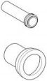 Grohe WC inlet and outlet set black 37311K00 / 4005176160851