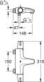 Grohe Grohtherm Special bath thermostat 34671000 chrome, wall mounting, DN 15