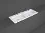 RAK Joy Drop-In Washbsn 121X46Cm (2 Tap Hole) JOYDI12102WH Bathroomsuites