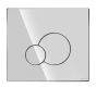 Cersanit Base Circle chrome toilet flush button K97-494