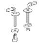 Keramag  Geberit set of hinges for toilet seat attachment stainless steel 598051000