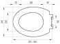 Keramag toilet seat DELTA with metal hinges white 571070000