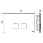 Oli Plain Dual double-button flush plate, polished chrome
OL0070827
