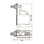 OLI FLOAT VALVE / INLET VALVE /FILLING VALVE  JOLLY  3/8inches  560160B/ 561466 5604005571531