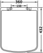 Premier White Square Quick Release Soft Close Toilet Seat and cover NCH198