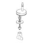 Pressalit 718 Universal Toggle Toilet Seat Hinge kit With Lift Off - D59999

