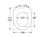 Pressalit Sway D 934
Toilet seat with soft close and lift-off incl. hinge in stainless steel