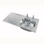 Twyford.1028mm.x.500mm,.left.hand.drainer,.2.tap.hole.with