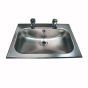 Twyford.406.x.260mm,.2.tap.holes.with.overflow.including.waste