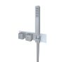 RAK Feeling Sq Dual Outlet Therm Conc Shwr Valve RAKFSV2500SHS Bathroomsuites