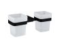 RAK Moon Double Tumbler In Black RAKMOO9904B Bathroomsuites