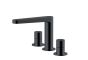 RAK Petit Round Dm 3 Hole Bsn Mxr In Matt Black RAKPER3011B Bathroomsuites