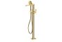 RAK Petit Round Floorstanding Bsm In Brush Gold RAKPER3014G Bathroomsuites