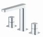 RAK Petit Sq Dm 3 Hole Bsn Mxr RAKPES3011C Bathroomsuites