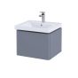 RAK Resort 500 Single Draw Bsn Unit In Matt Grey RAKRSTWBU50603 Bathroomsuites
