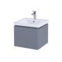 RAK Resort 550 Single Draw Bsn Unit In Matt Grey RAKRSTWBU55603 Bathroomsuites