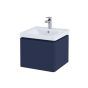 RAK Resort 550 Single Draw Bsn Unit Mat Denim Blue RAKRSTWBU55604 Bathroomsuites
