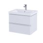 RAK Resort 650 Double Draw Bsn Unit In Matt White RAKRSTWBU65600 Bathroomsuites