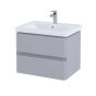 RAK Resort 650 Double Draw Bsn Unit In Matt Stone RAKRSTWBU65601 Bathroomsuites