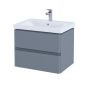RAK Resort 650 Double Draw Bsn Unit In Matt Grey RAKRSTWBU65603 Bathroomsuites