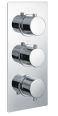 Round Dual Outlet, 3 Handle Therm Shwr Valve RAKSHW3203R Bathroomsuites