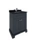 RAK Washington 600Mm Bsn Unit In Black RAKWBU60504 Bathroomsuites