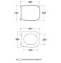 Removable duroplast toilet seat 46,1.36 Globo Genesis GN020