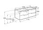 Roca  UNIK ALEYDA STD 4DW 1200MM MWH A851887509 Bathroom vanity unit with double washbasin 120 cm wide in matt white Aleyda Unik Roca