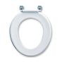Toilet seat Armitage Shanks Toilet Bakasan toilet seat  with stainless steel rod and chrome plated pillar hinges S406301