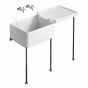 A/Shks S583501 Drainer Trad Fireclay Wht