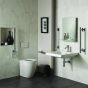 Ideal Standard  Freedom Bathroom pack inc 60cm Accessible basin and raised height BTW WC bowl - Chrome rails  S6403AA