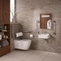 Ideal Standard Freedom Bathroom pack inc 40cm Cube handrinse basin and 75cm projection wall hung WC bowl - Chrome rails S6404AA