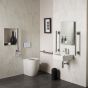 Ideal Standard  Freedom Bathroom pack inc 40cm Cube handrinse basin and raised height BTW WC bowl - Chrome rails  S6406AA
