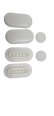 San4U 1499272 (47604) buffers round and oval toilet seat Opus 2 slimseat