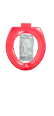 Wirquin Celmac SCK51RE Celeste Plus Toilet Seat Ring & Hinges Only RED
