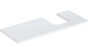 Geberit ONE washtop, right cut-out, for lay-on washbasin, bowl shape: B=120cm, H=3cm, T=47cm, white / high-gloss coated  505.315.00.1