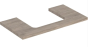 Geberit ONE washtop, central cut-out, for lay-on washbasin: B=90cm, H=3cm, T=47cm, hickory / wood-textured melamine  505.283.00.6