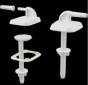 Alcadrain Panty pro A60 P0009-ND, a toilet seat hinge set made of ABS plastic. This set is designed for the Alcadrain A60 WC seat. 