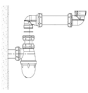 Roca Space-saving basin siphon A858B48000