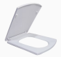 New Economical Modern Slow-Close Square PP Plastic Toilet Seat Cover Lid - H595 / 3922200000