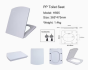 New Economical Modern Slow-Close Square PP Plastic Toilet Seat Cover Lid - H595 / 3922200000