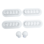 Haro 404492 Seat Buffer Pads for Toilet Seats White /  1001940000