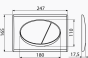 The Alcaplast M73 (now produced under the brand name Alca or Alcadrain) is a dual-flush mechanical control plate designed for pre-wall toilet installation systems and concealed cisterns